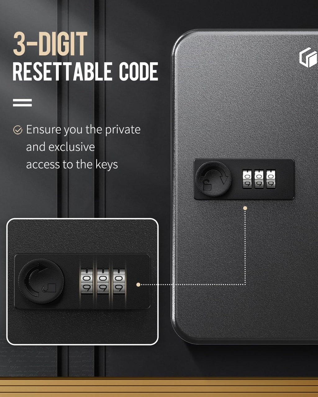 Steel Key Cabinet with Combination Lock Y499