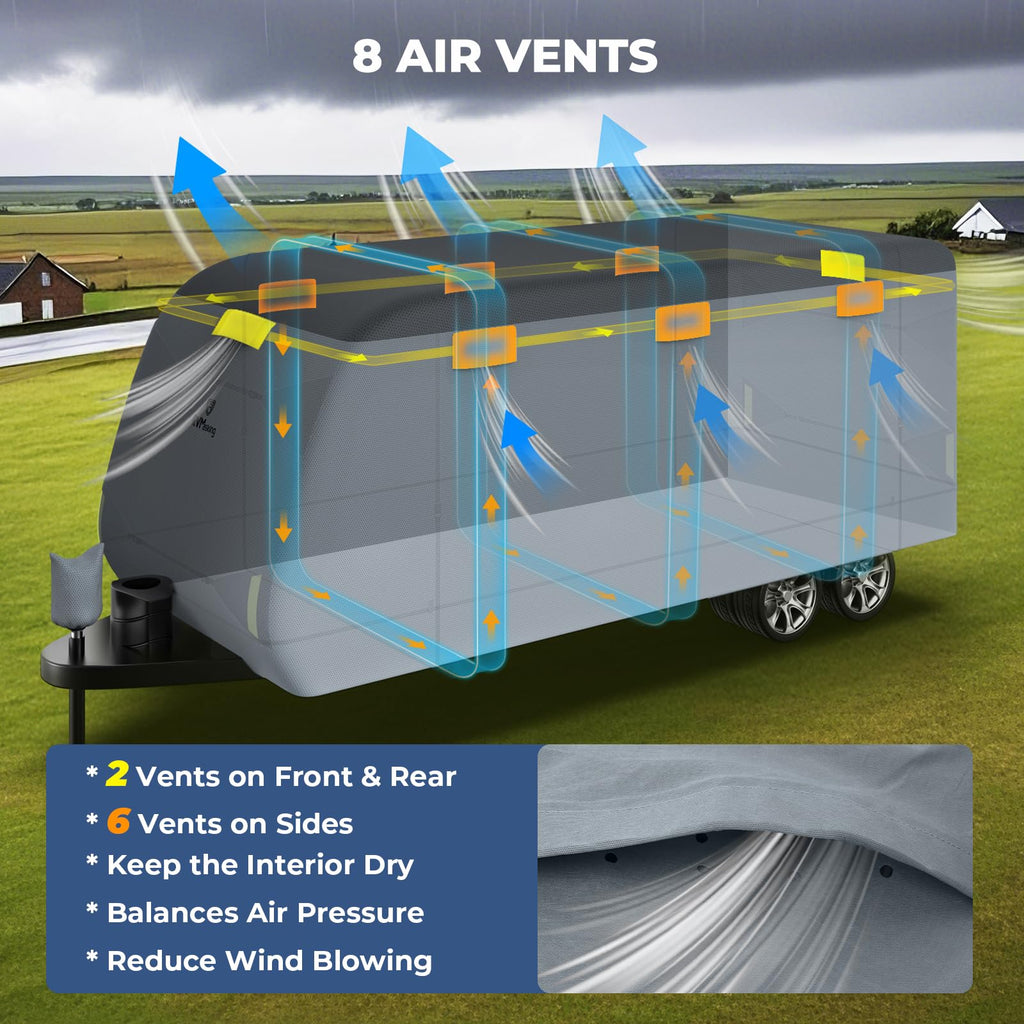 9-Layer Heavy Duty Waterproof Travel Trailer RV Cover M980309