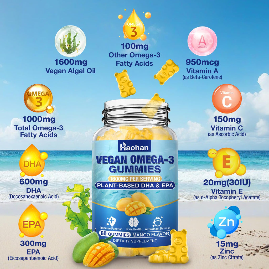Sugar-Free Orange Flavor Omega-3 Gummies 120 Gummies X468089