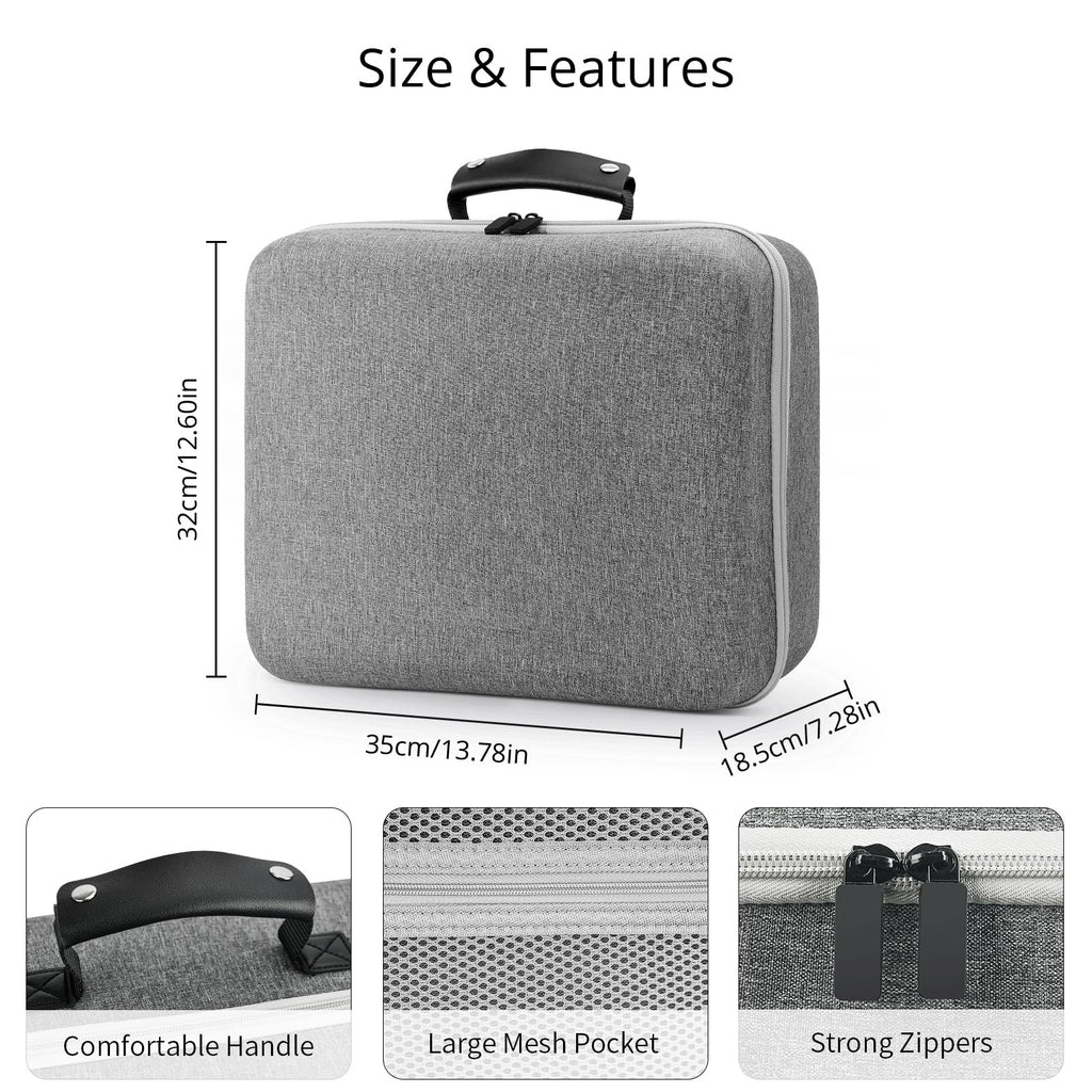 Grey Portable Hard Case for Gaming Headset and Touch Controllers O2213
