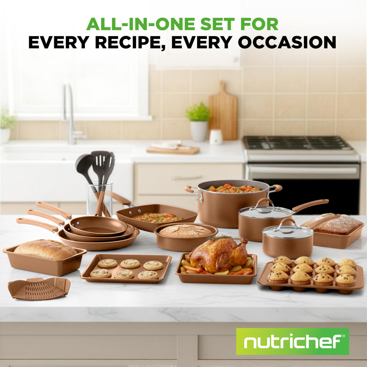 20-Piece Non Stick Induction Cookware Set K4459