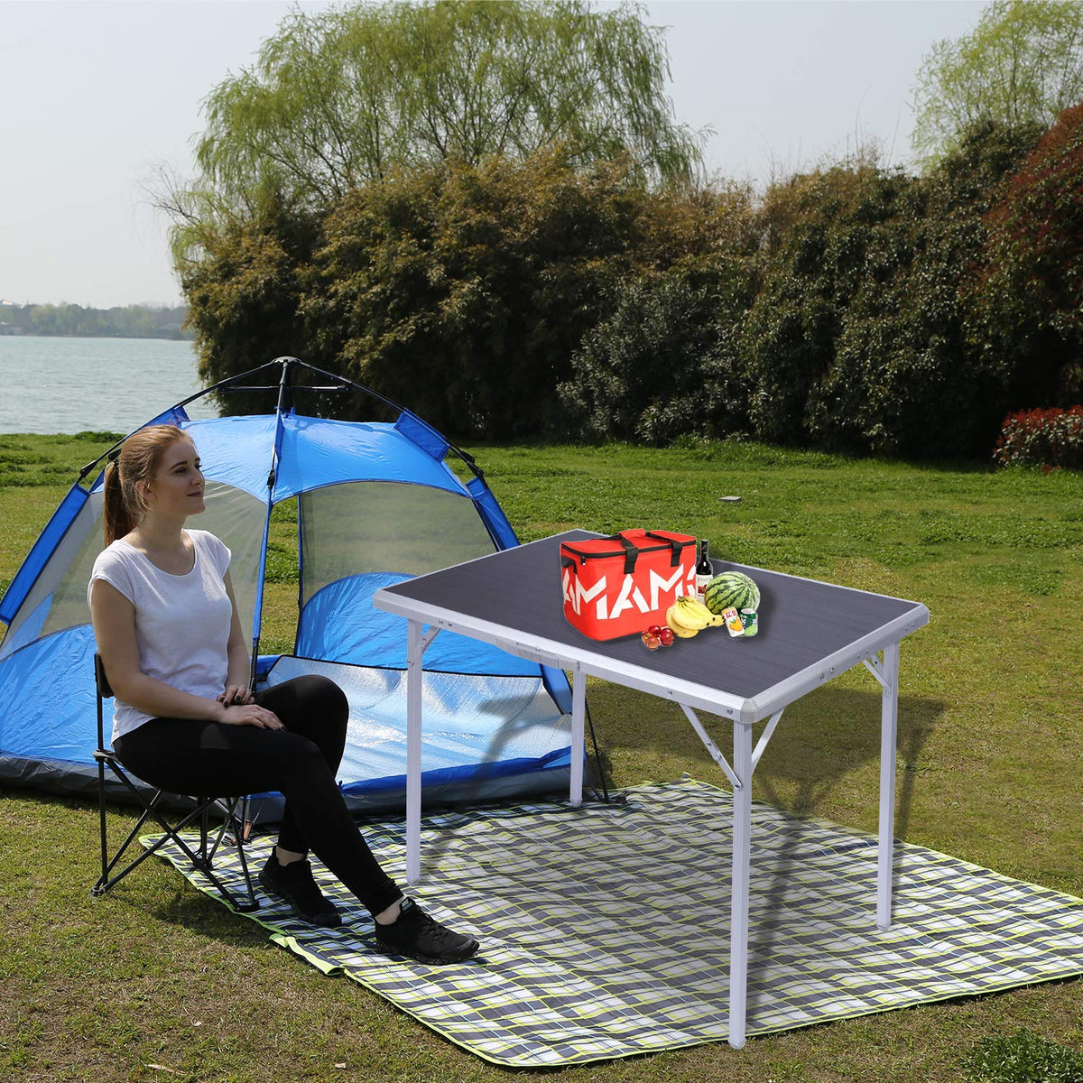 Aluminum Folding Camping Table with Handle Q5027