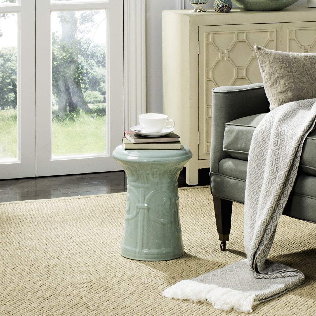 Ceramic Decorative Garden Stool P23797
