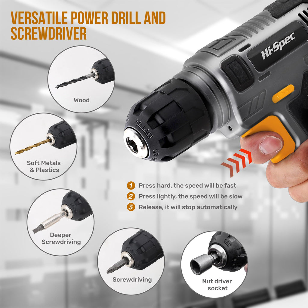 8V Cordless Drill Set & Household Tool Kit Z68306