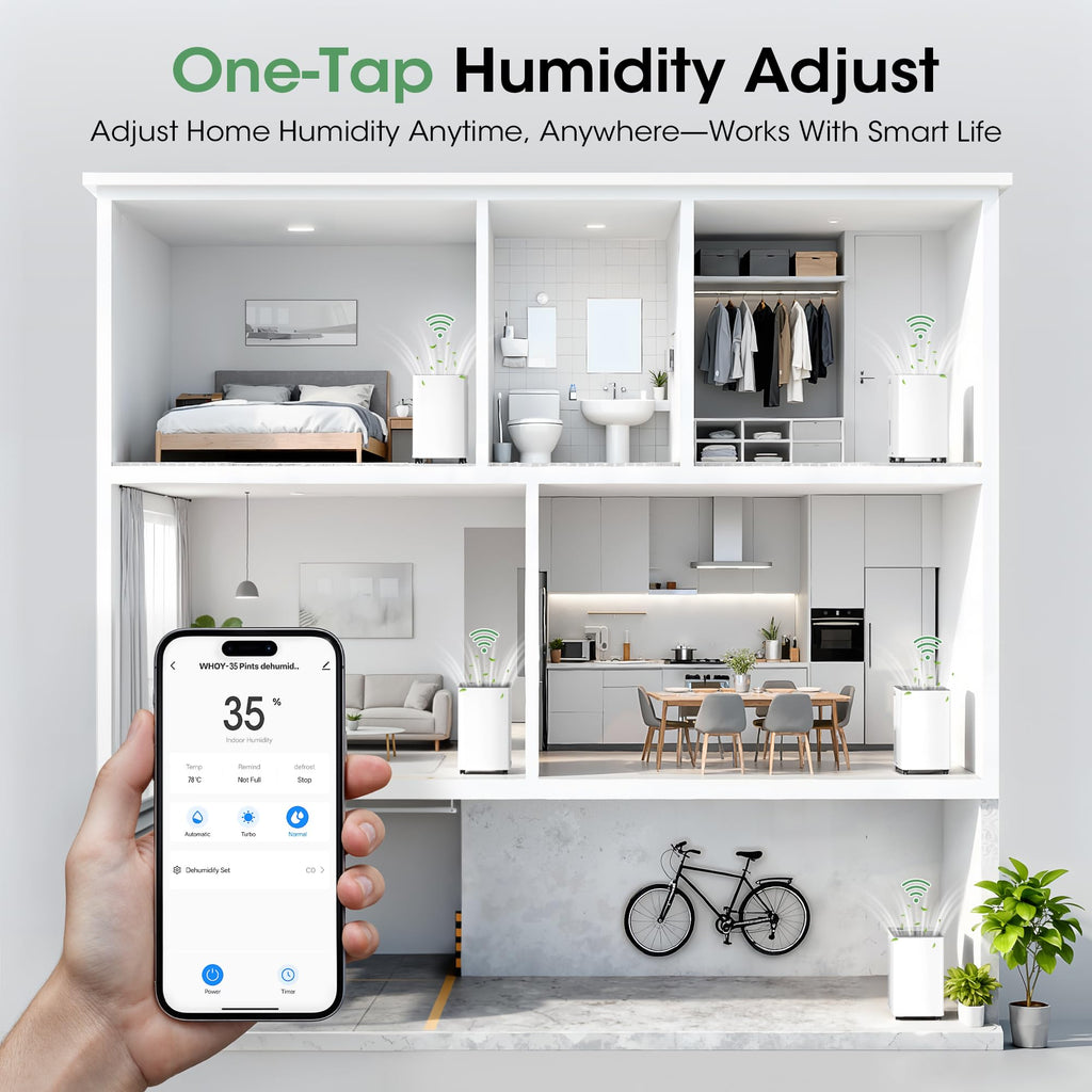 2500 sq.ft 35 Pint Dehumidifier with Drain Hose Y967