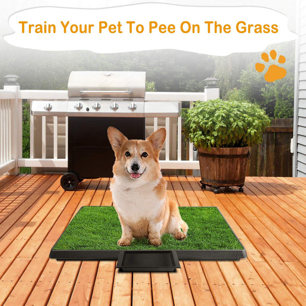 Dog Grass Pad with Tray 25”x 20” Artificial Grass L946270