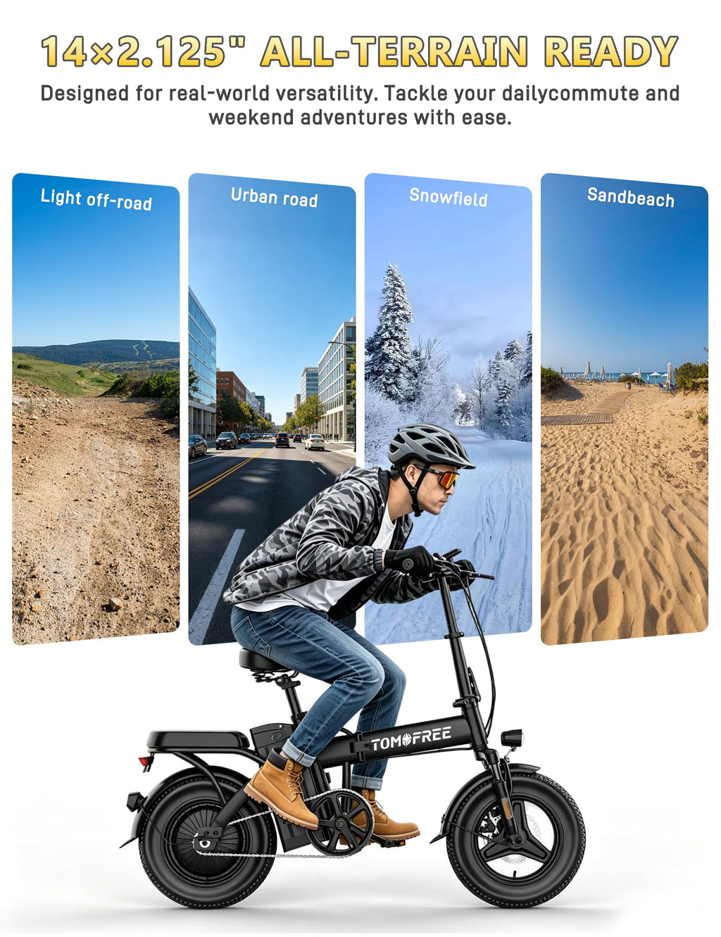 Folding Electric Bike 48V 22.5Ah 750W Fat Tire N7510