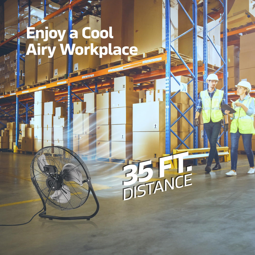 20-Inch 3-Speed High-Velocity Metal Floor Fan W31049