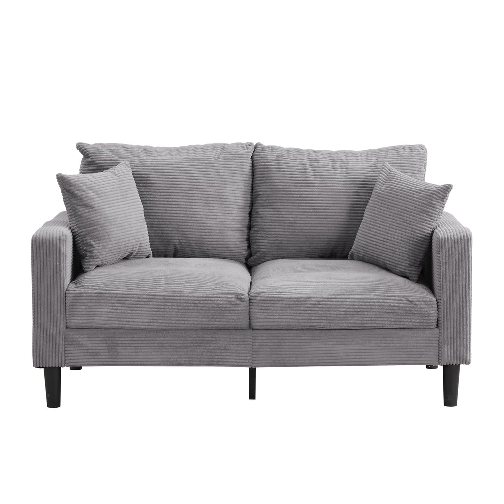 Small Space Saving Light Gray 2-Seat Upholstered Sofa A45023