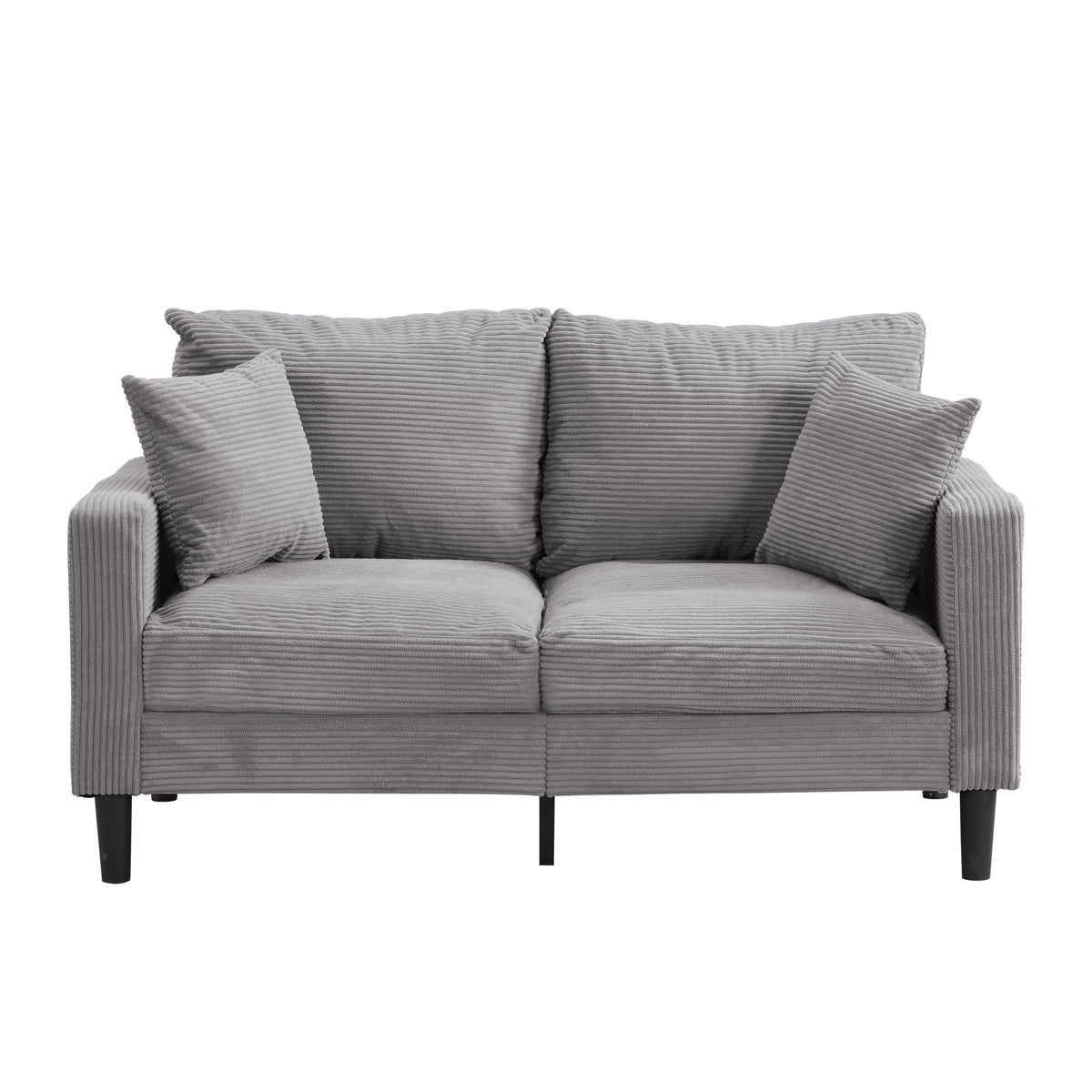 Small Space Saving Light Gray 2-Seat Upholstered Sofa A45023