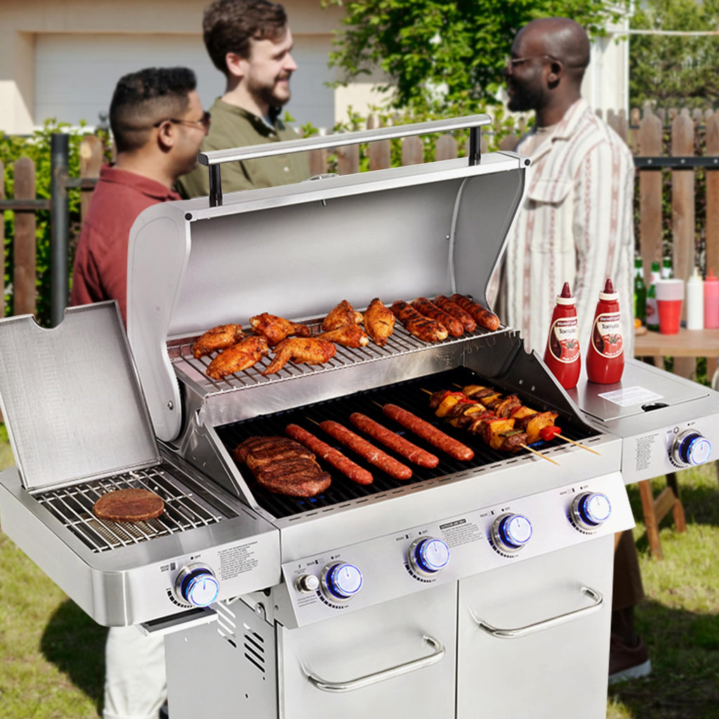 4+2 Burner Propane Gas Grill Stainless Steel P789