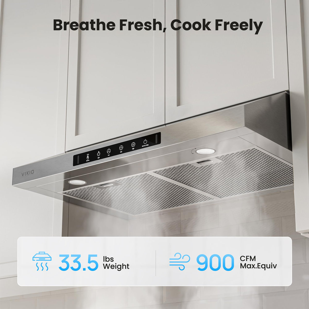 30 Inch Under Cabinet Range Hood 900 CFM Dual Motor O707