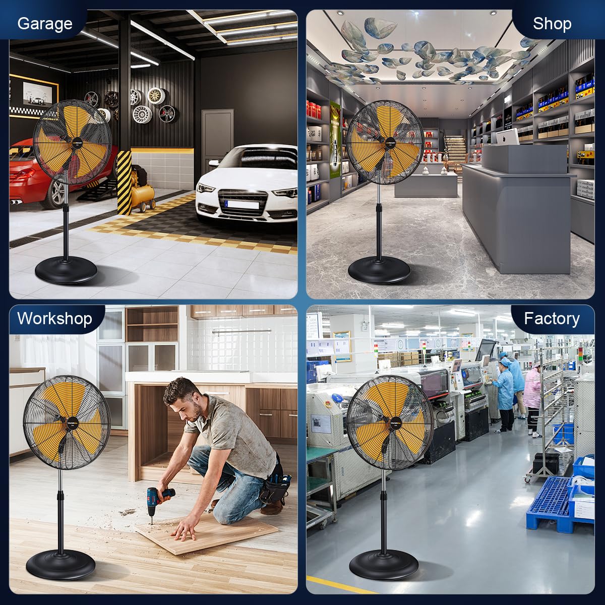 18 inch Oscillating High Velocity Pedestal Fan B5512