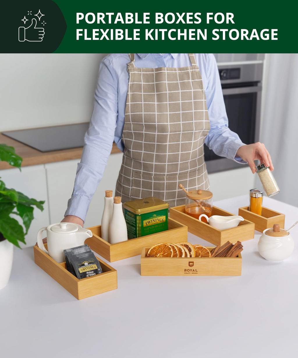 5-Piece Bamboo Drawer Organizer Set L13075