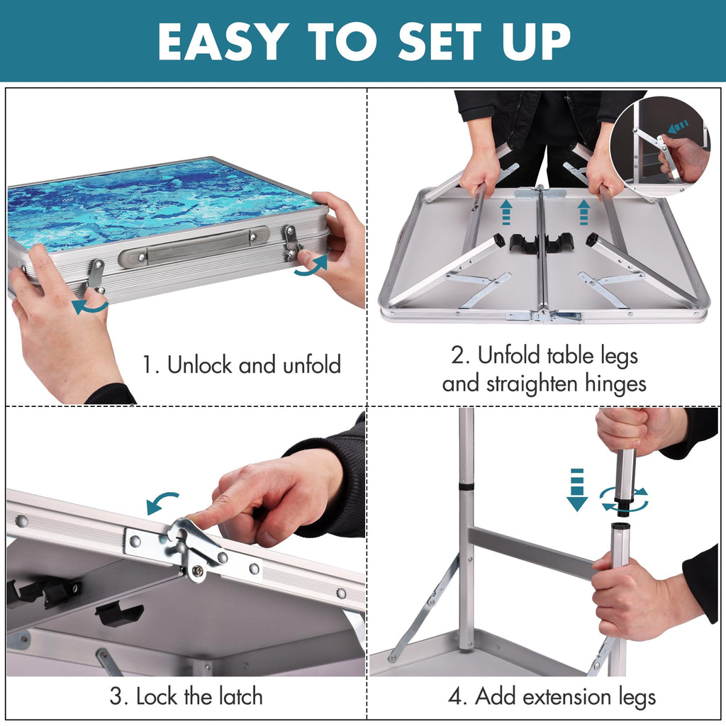 Folding Camping Table 2FT X6218