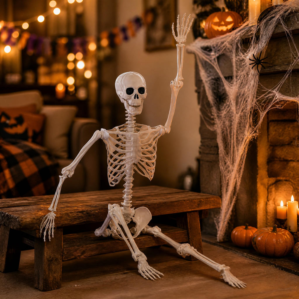 Life Size Posable Full Body Skeleton with Movable Joints K830513