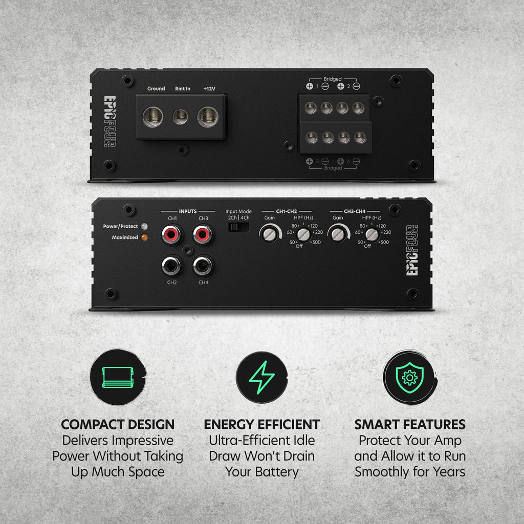 4-Channel Car Audio Amplifier 800W Class D D516614