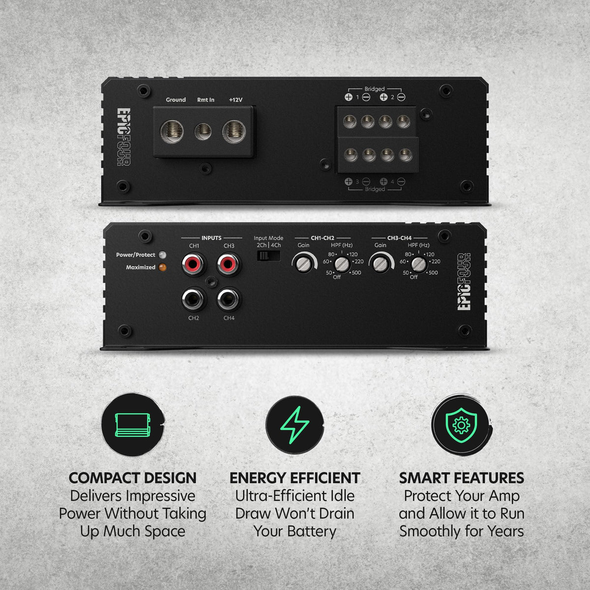4-Channel Car Audio Amplifier 800W Class D D516614