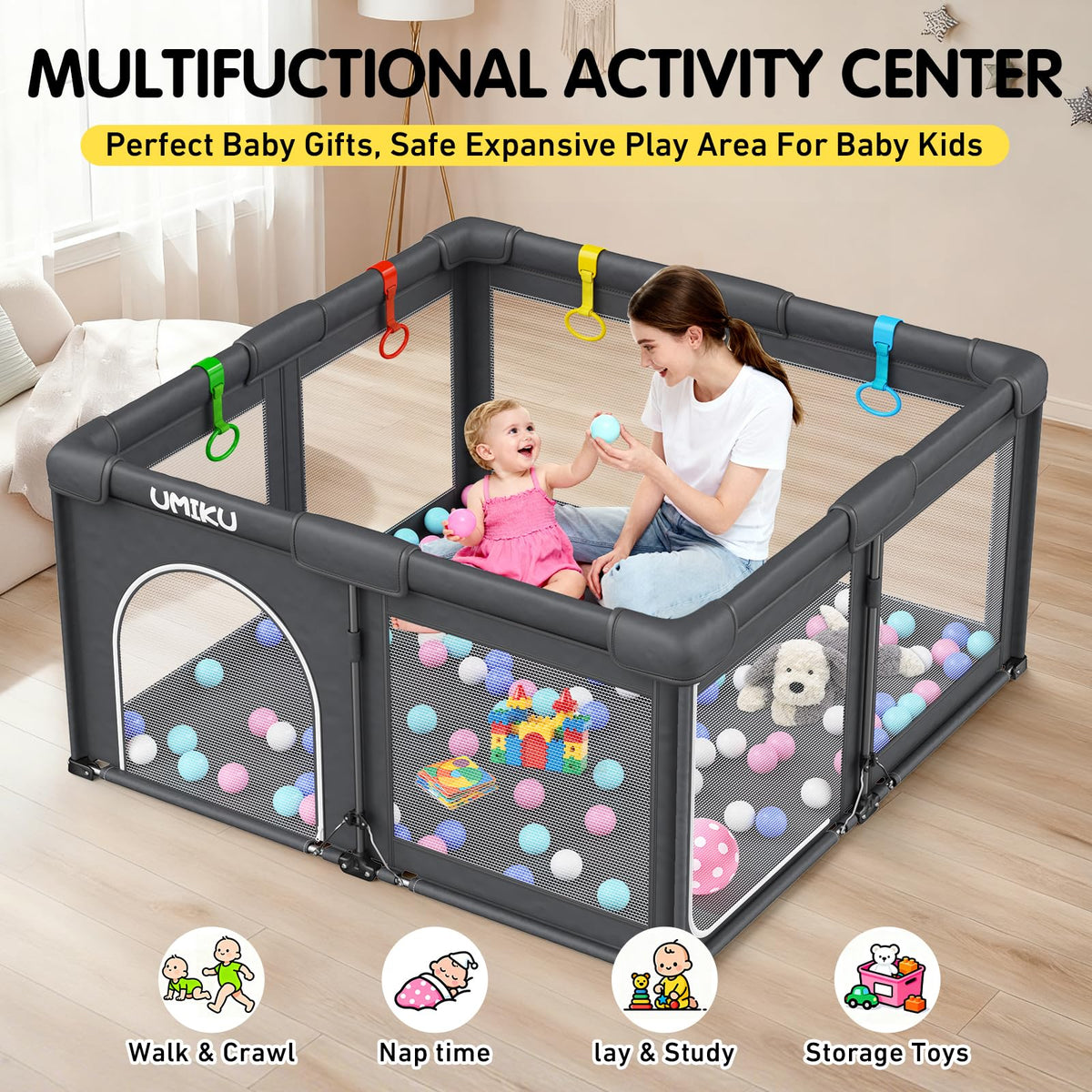 Foldable Baby Playpen 50X50 I8488