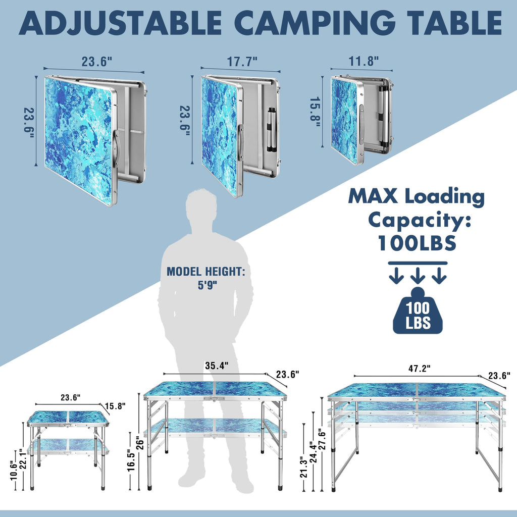 Folding Camping Table 2FT X6218