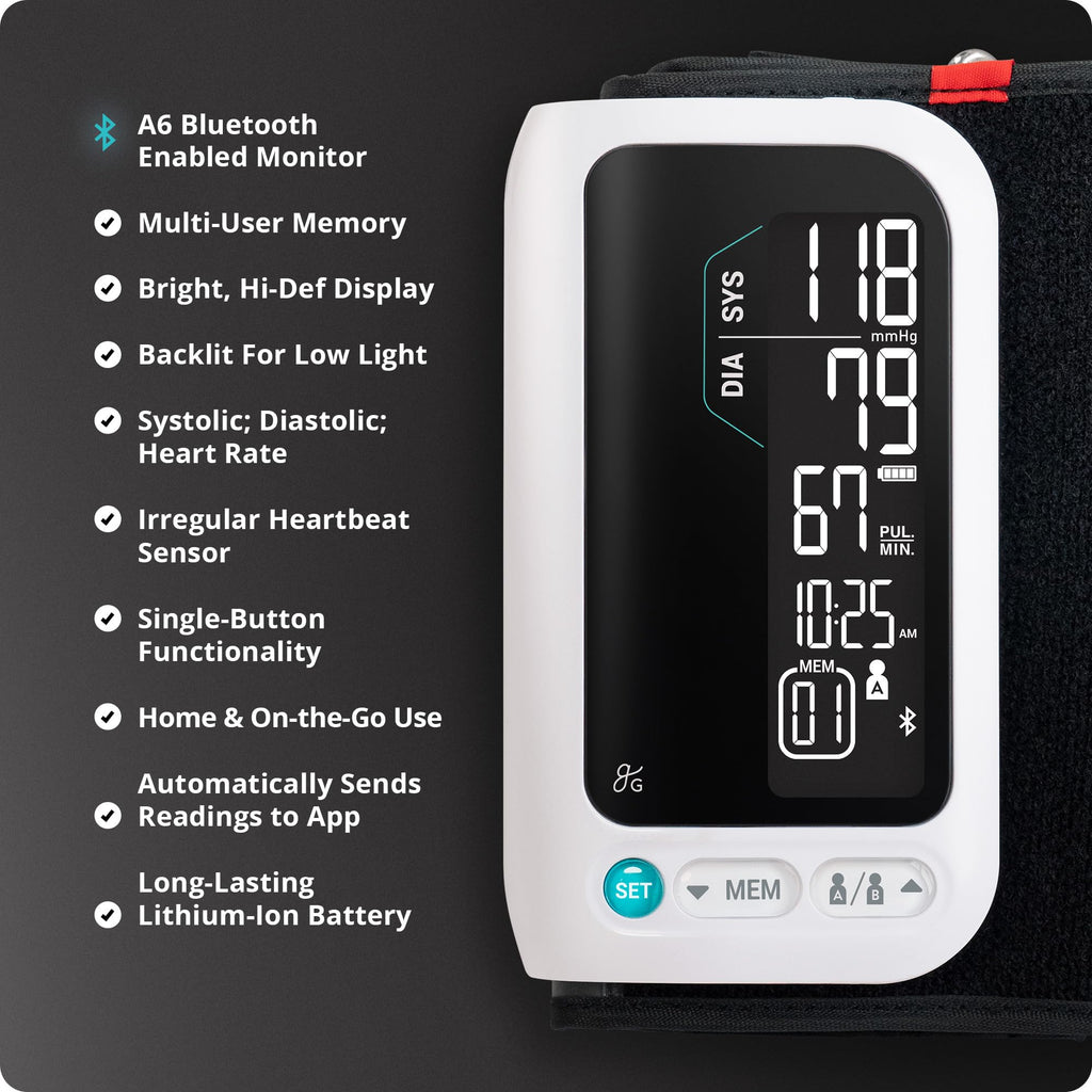 Bluetooth Blood Pressure Monitor with Upper Arm Cuff T743094