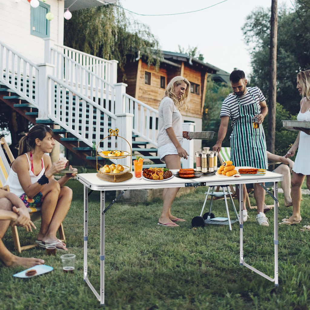 Folding Portable Camping Table White O6019
