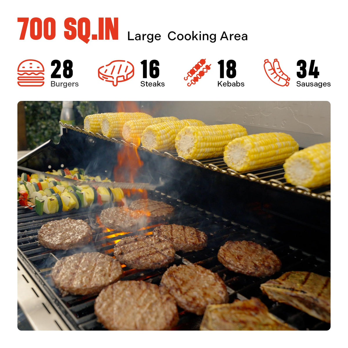 4+2 Burner Propane Gas Grill Stainless Steel P789
