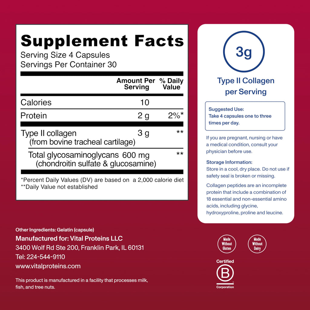 Cartilage Collagen Type II 120 Capsules X70794