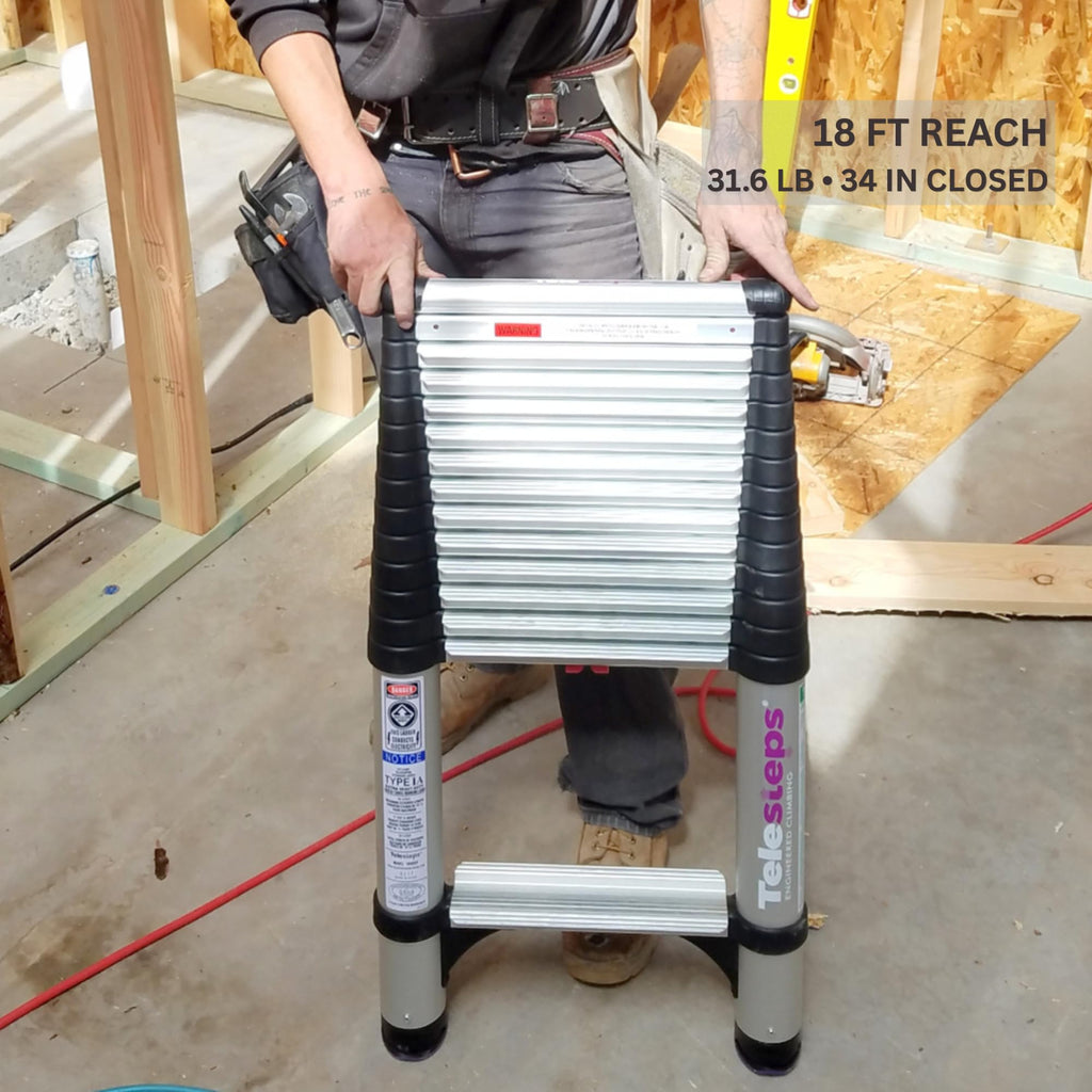 Telescoping Extension Ladder 14.5 ft 300 lb T9642