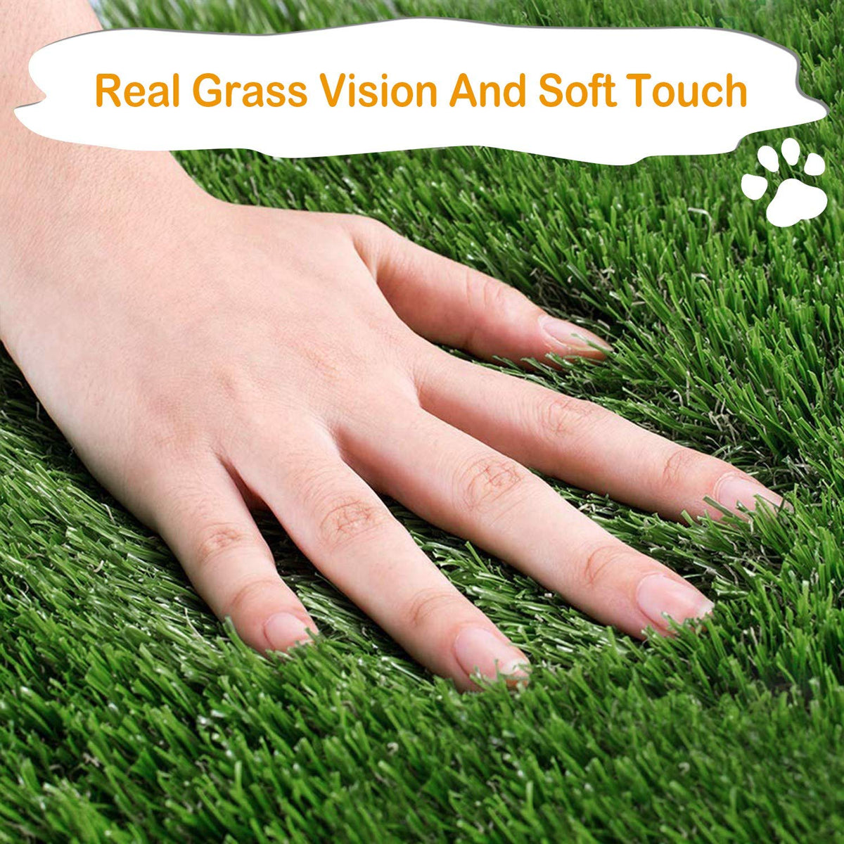Dog Grass Pad with Tray 25”x 20” Artificial Grass L946270