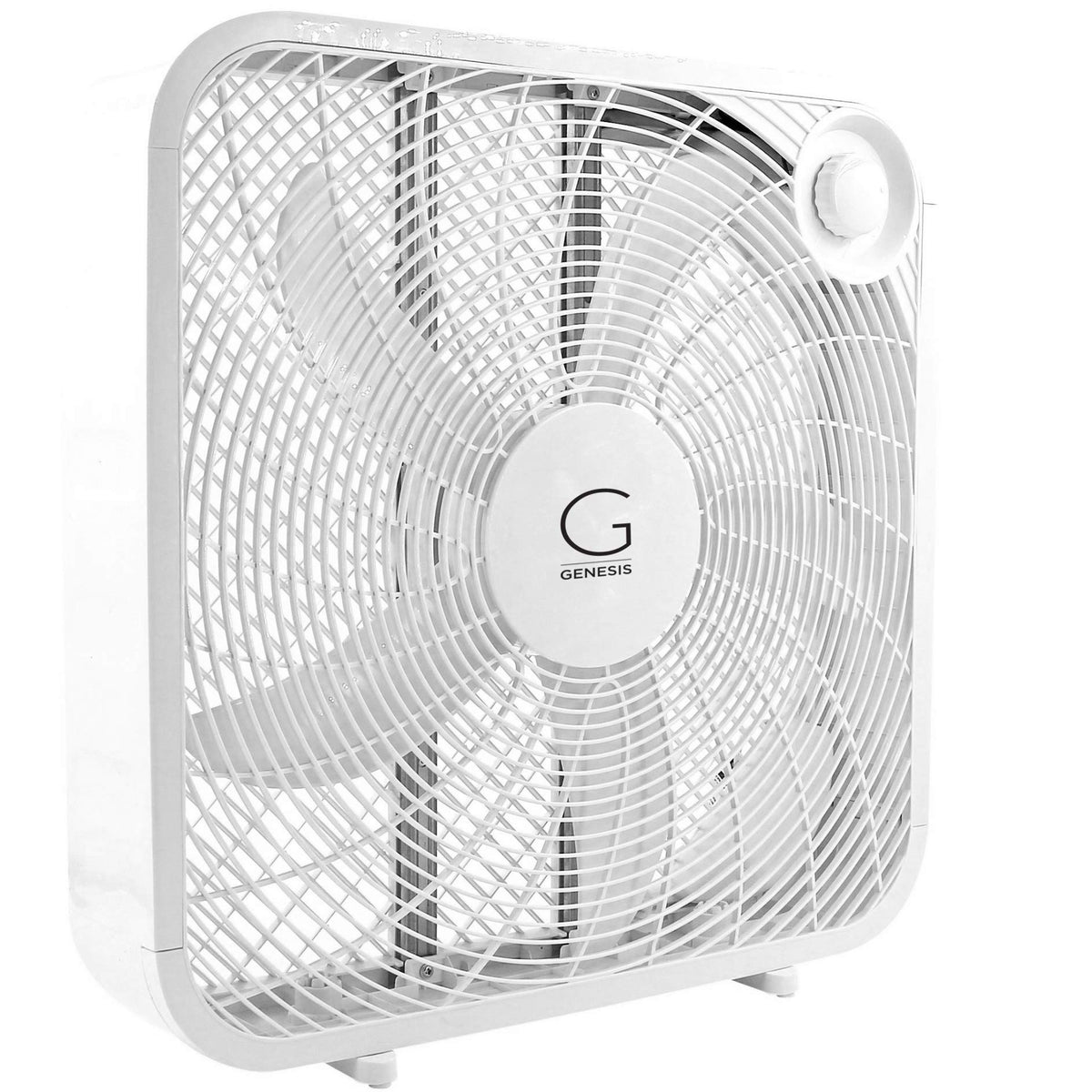 20" Box Fan, 3 Settings, Carry Handle, White M775