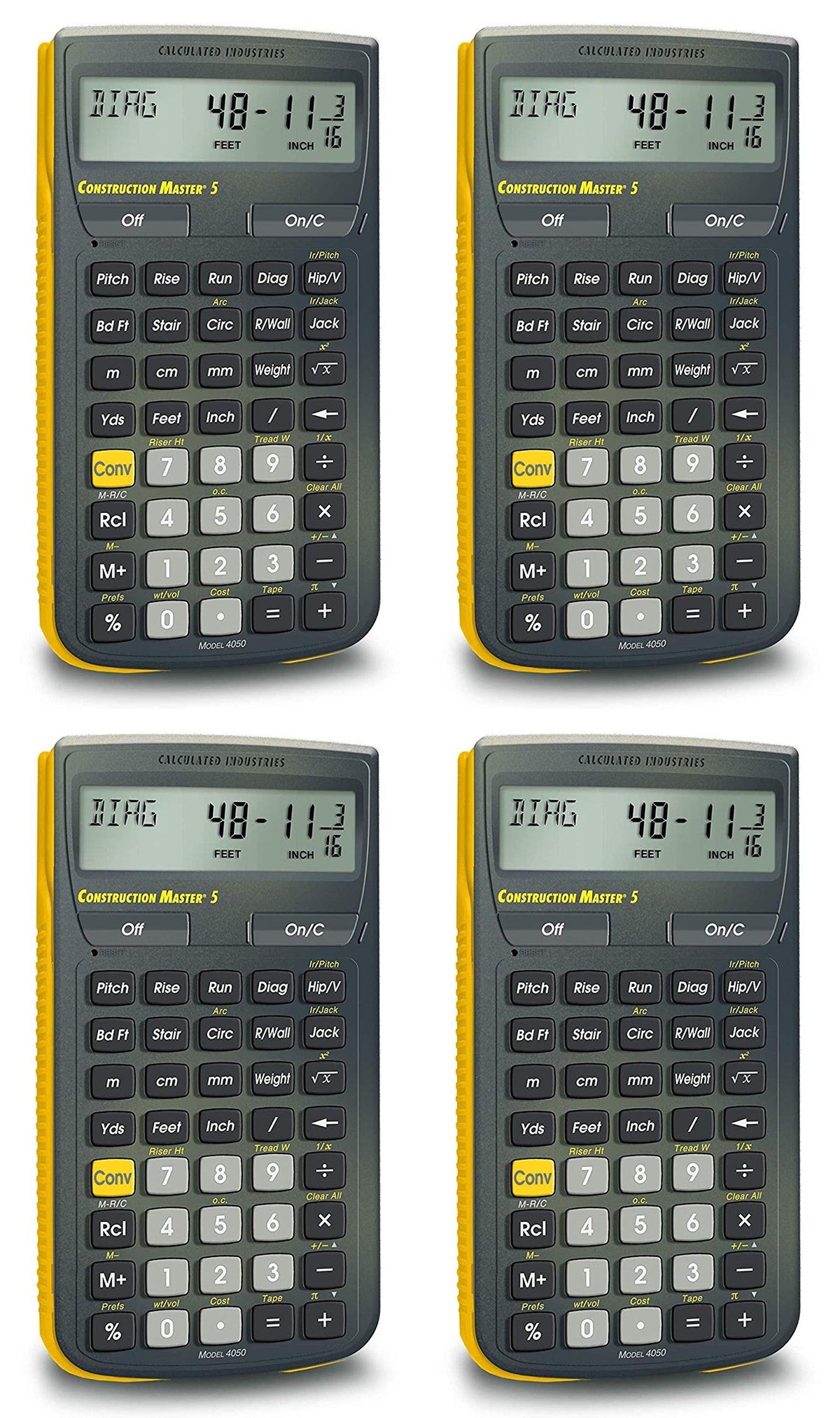 Construction Calculator Pack of 4 T58381
