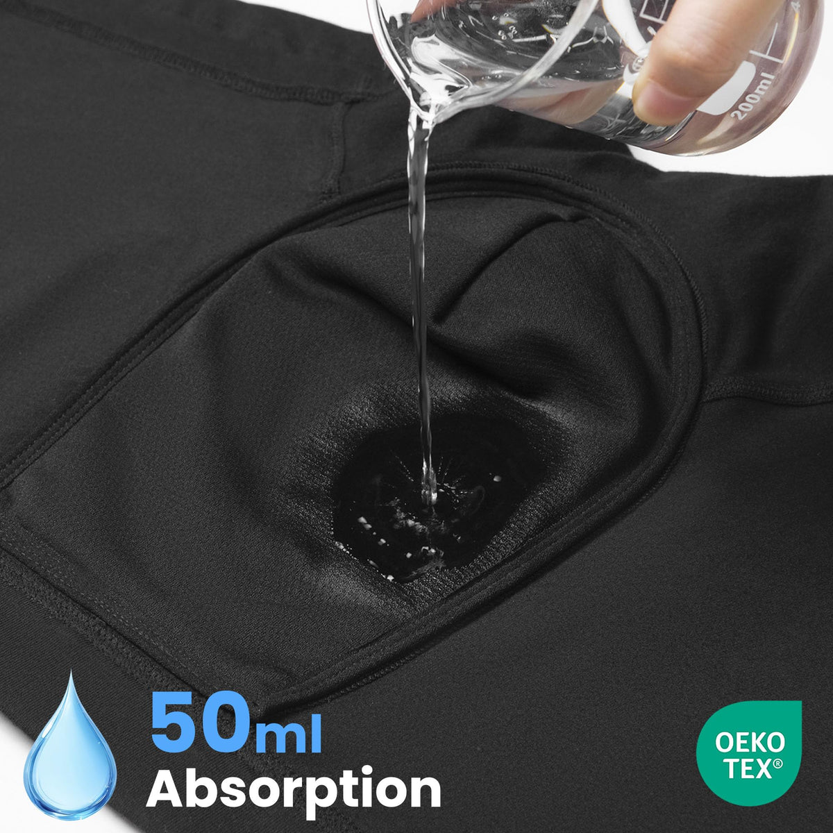 Mens Washable Incontinence Underwear 50ml Absorbent 4XL K6624