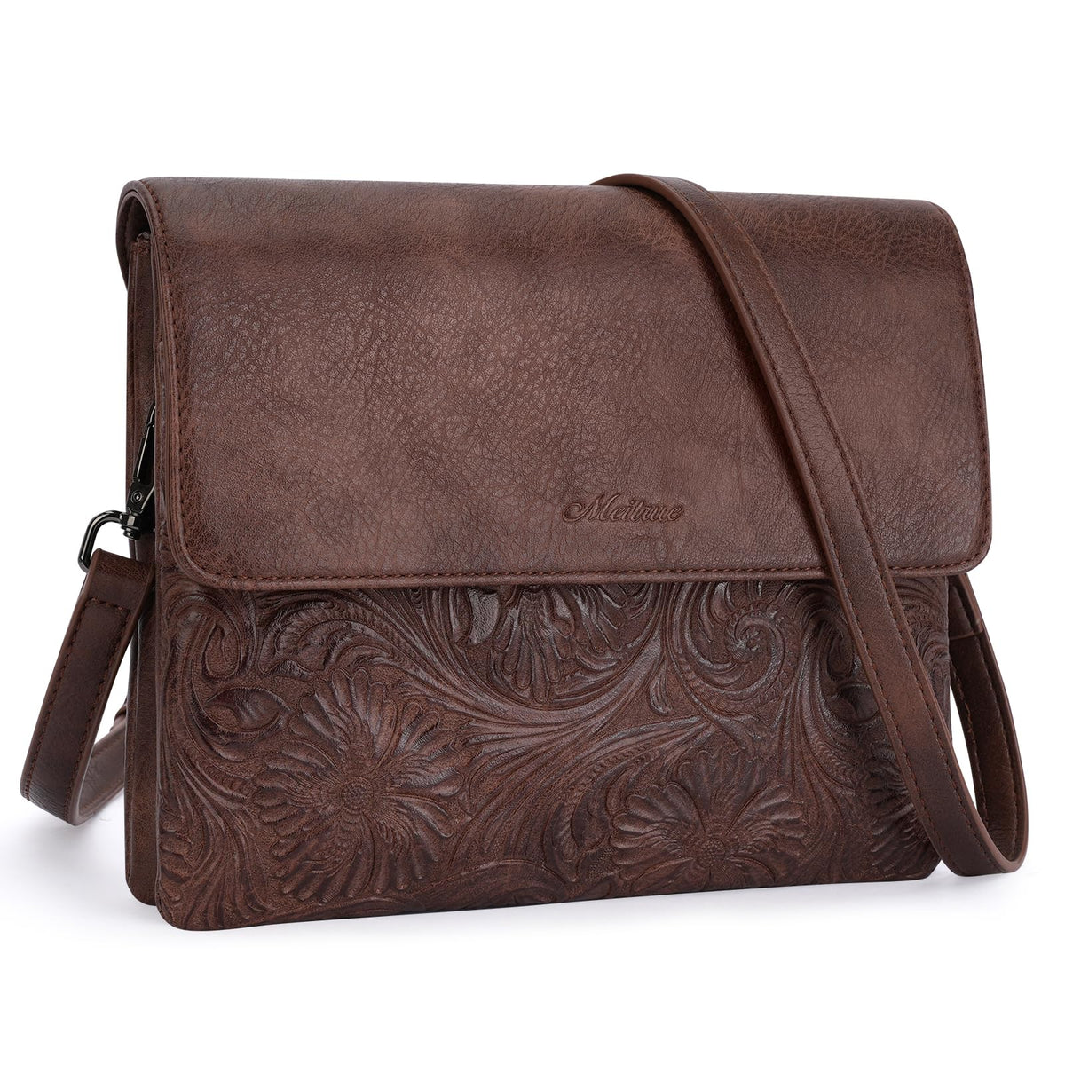 Small Vegan Leather Crossbody Bag with Adjustable Strap L92831