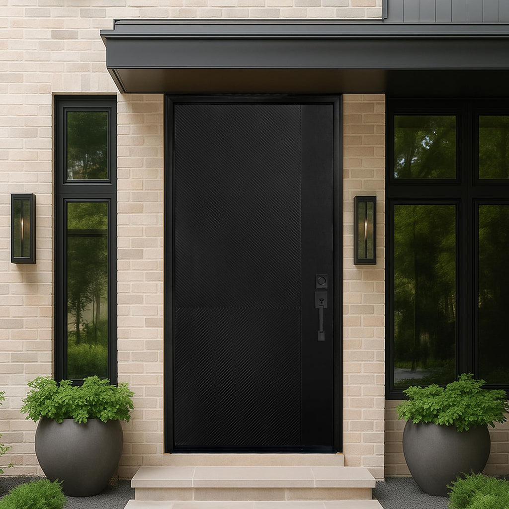Fiberglass Front Door 36" x 80" Left-Hand Inswing Black C71783
