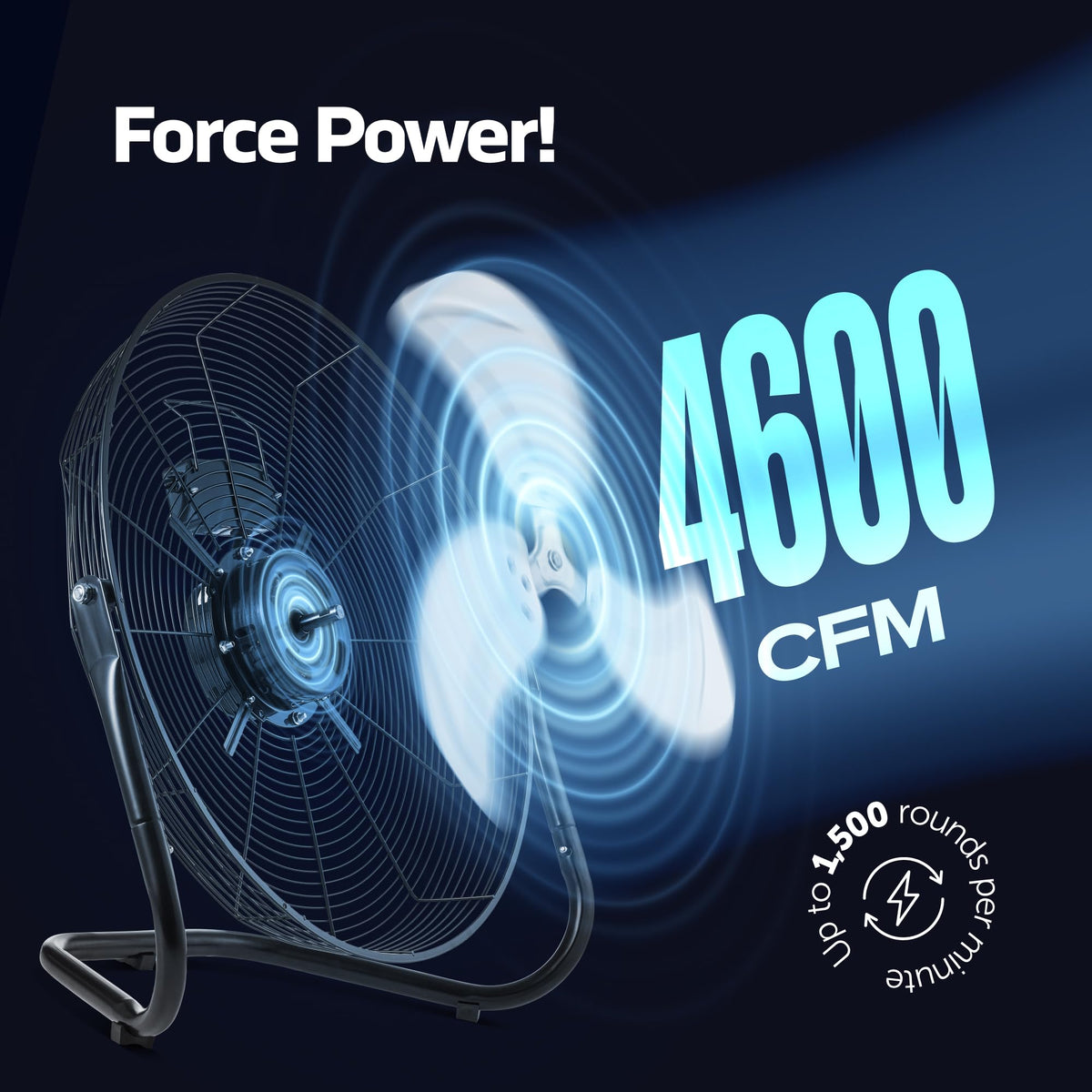 20-Inch 3-Speed High-Velocity Metal Floor Fan W31049