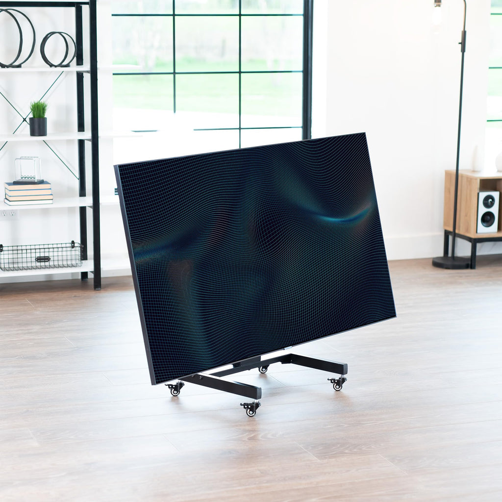 Low Height TV Cart for 32 to 75 inch Screens, Black Q87759