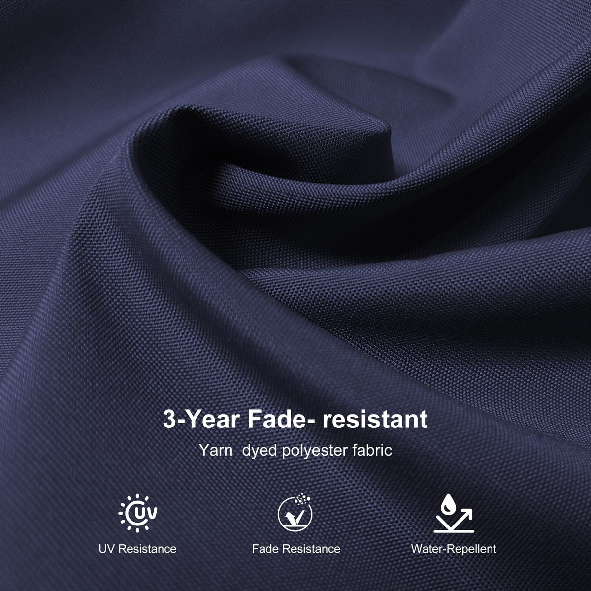 Navy Blue Aluminum Patio Umbrella with Base C34652