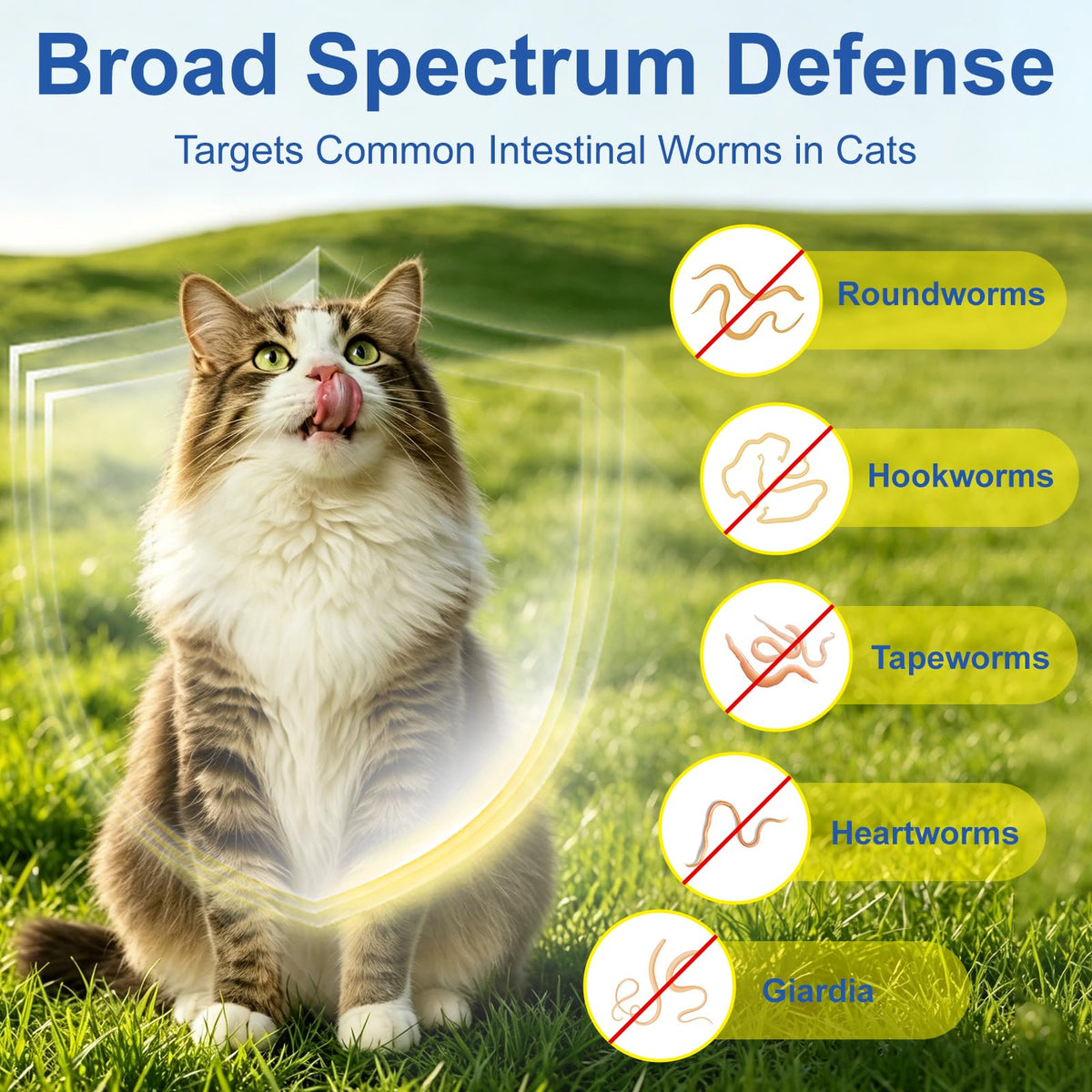 Broad Spectrum Dewormer Tablets for Cats and Kittens, 100 Tablets O2712