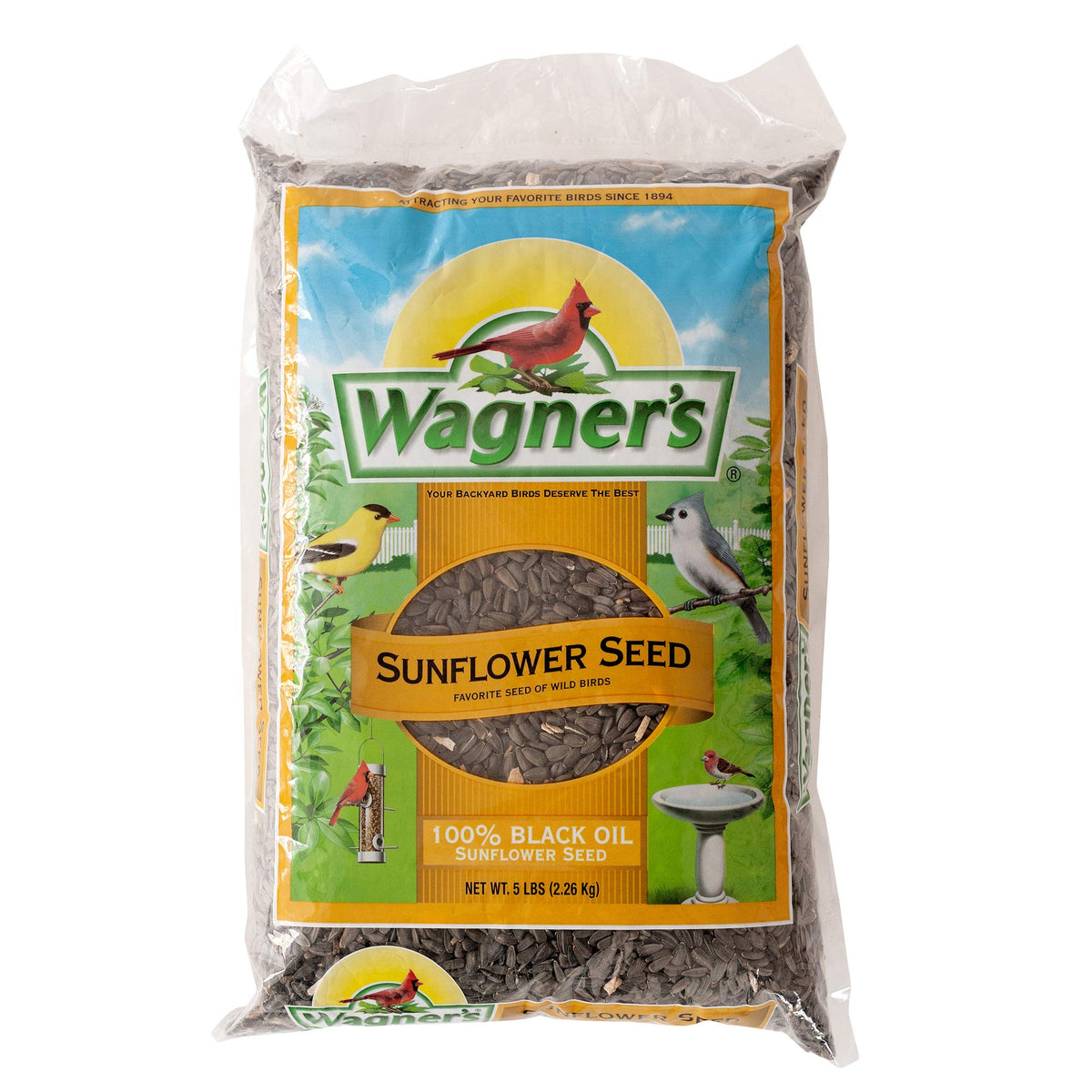 Wild Bird Food with Cherry Flavor 20-Pound Bag and Black Oil Sunflower Seed 5-Pound G83397