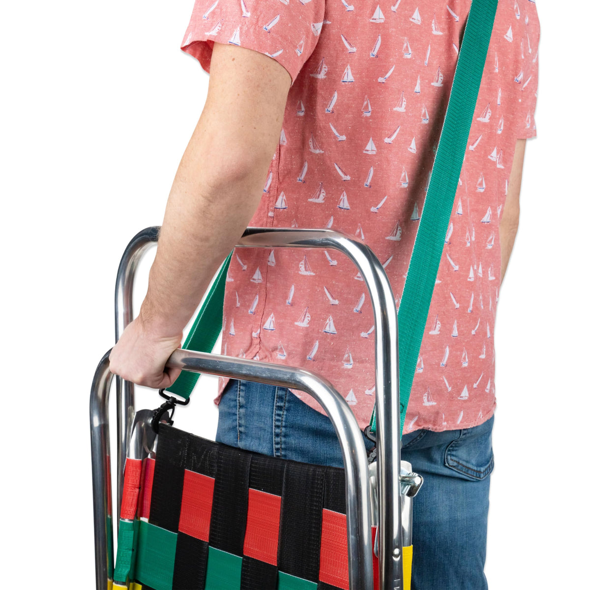 Aluminum Webbed Chair with Carrying Strap D348238