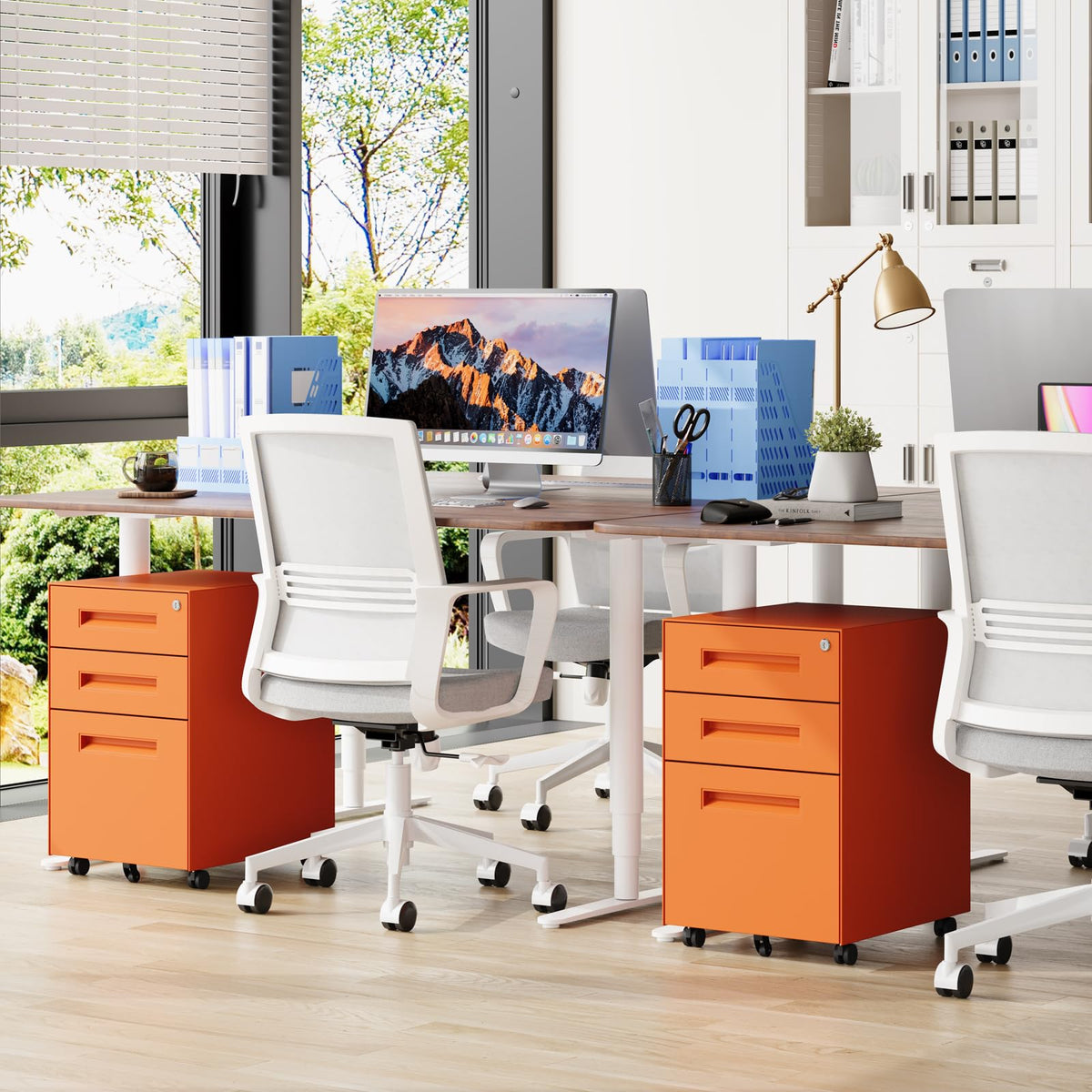 3 Drawer Metal Rolling File Cabinet M6592