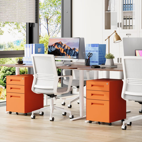 3 Drawer Metal Rolling File Cabinet M6592