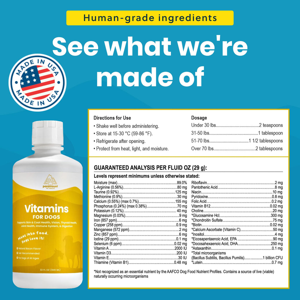 Liquid Dog Multivitamin with Probiotics 32 oz P18959