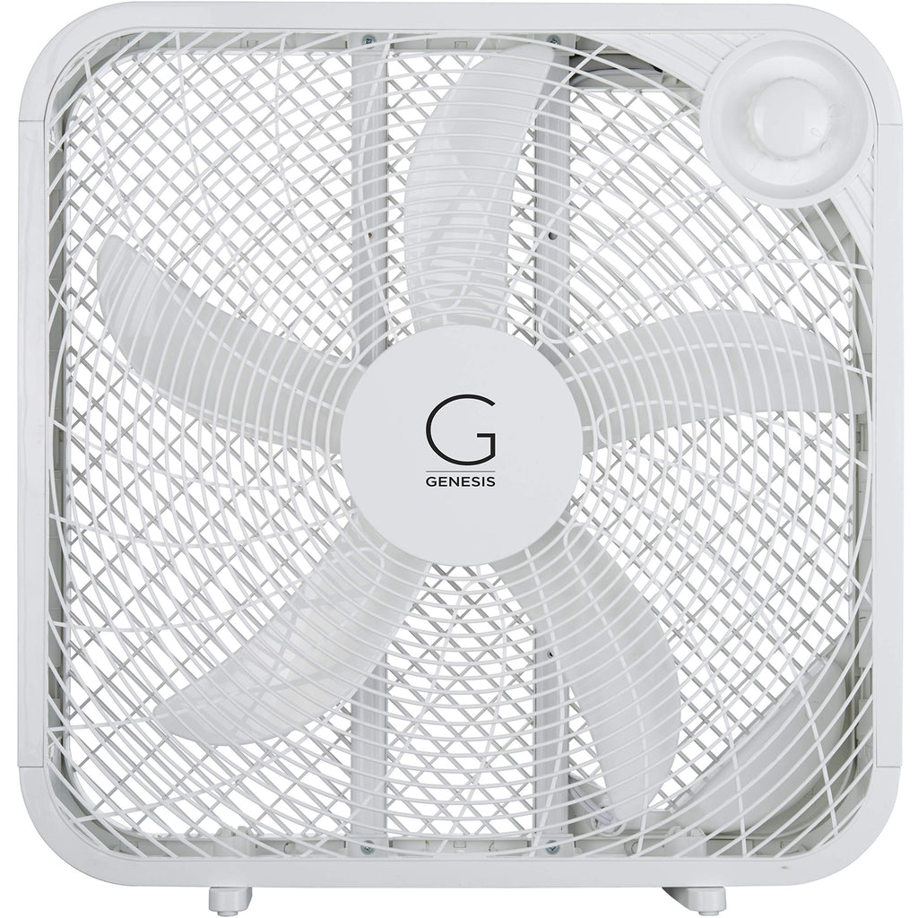 20" Box Fan, 3 Settings, Carry Handle, White M775