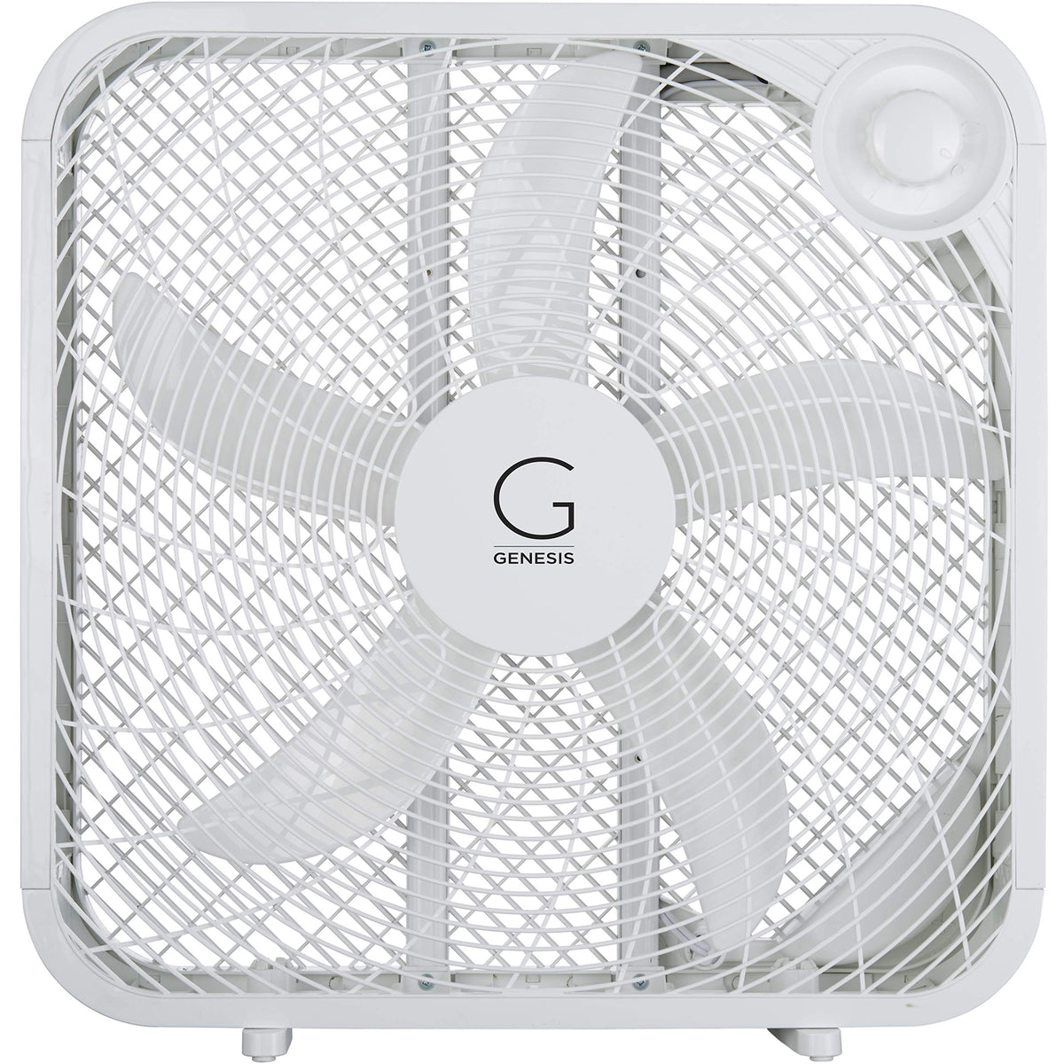 20" Box Fan, 3 Settings, Carry Handle, White M775