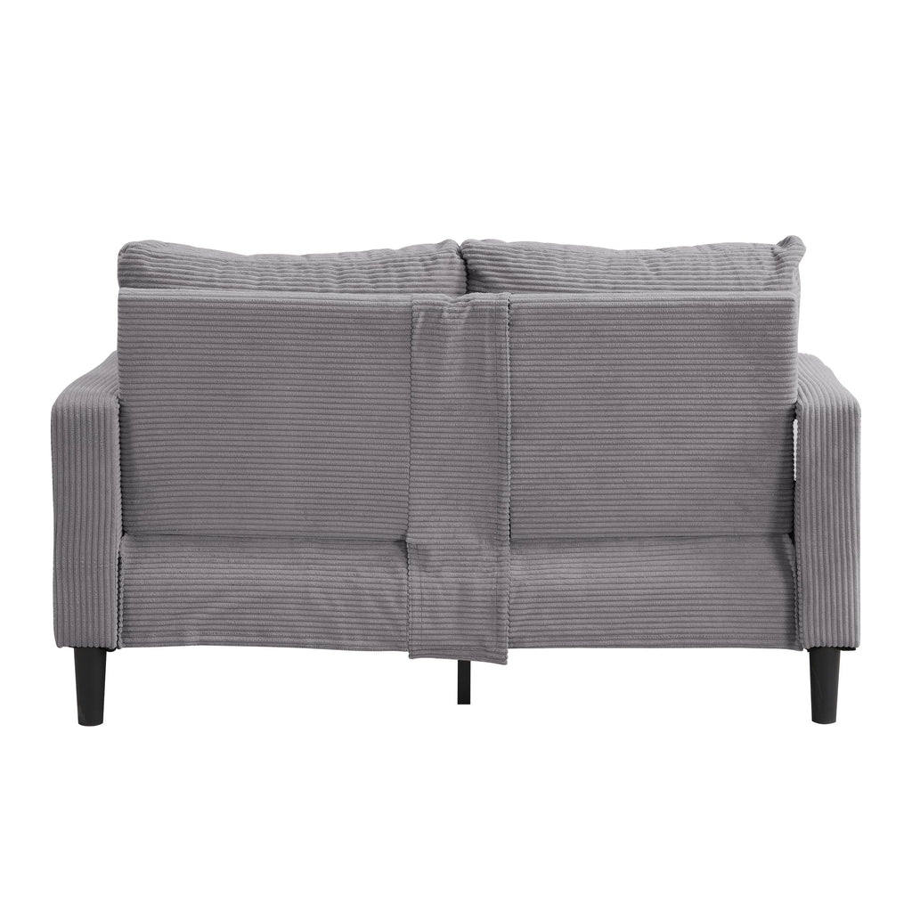 Small Space Saving Light Gray 2-Seat Upholstered Sofa A45023