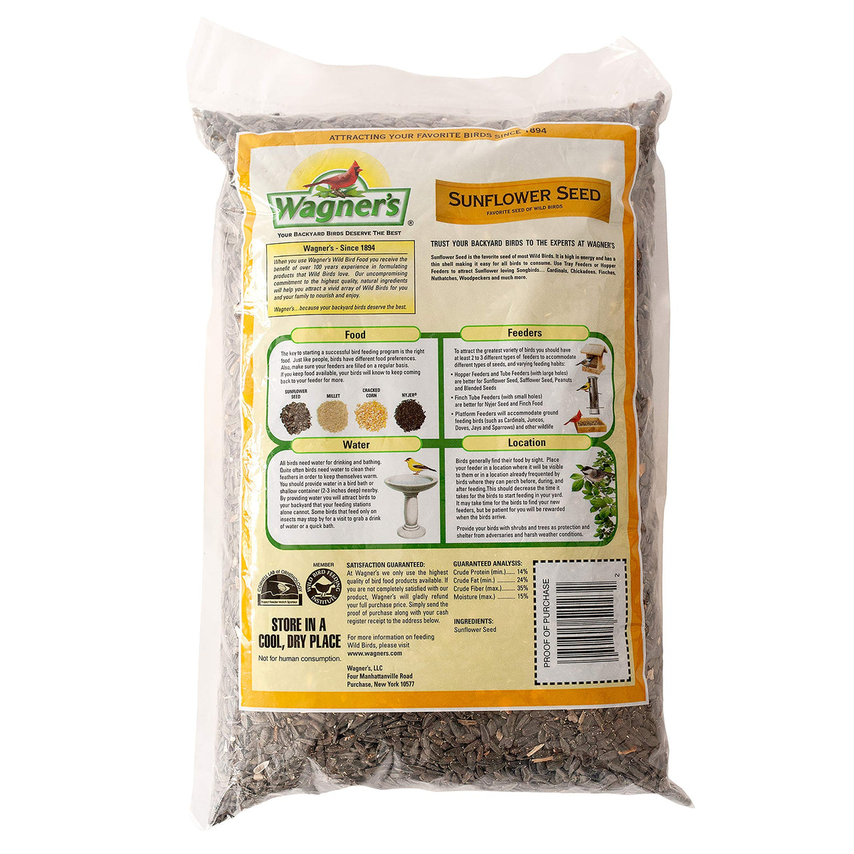 Wild Bird Food with Cherry Flavor 20-Pound Bag and Black Oil Sunflower Seed 5-Pound G83397