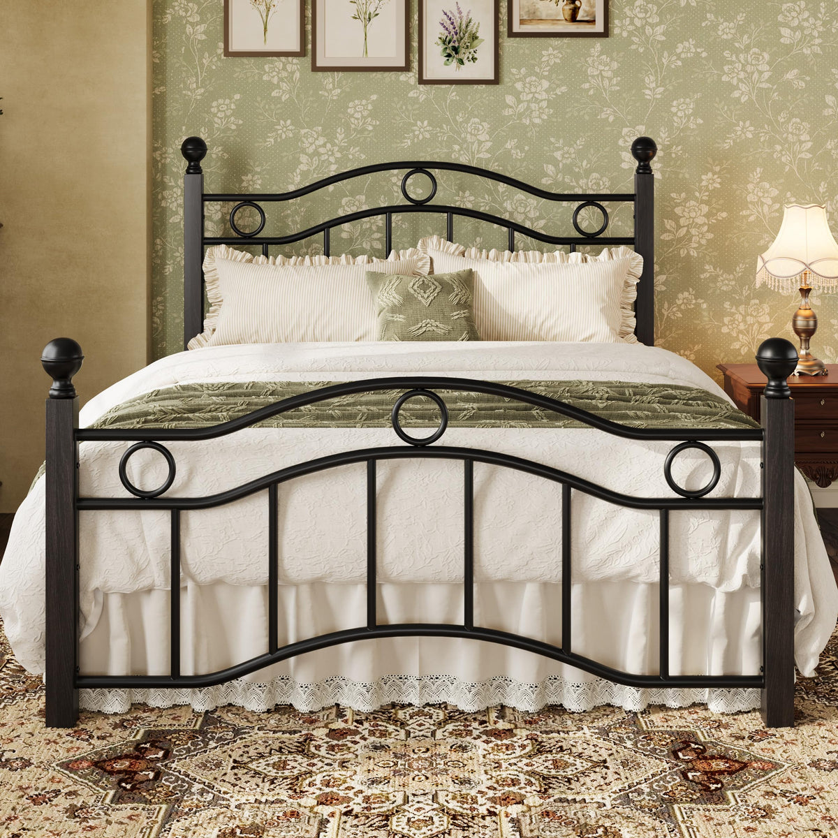 Full Size Black Metal Bed Frame Q199014