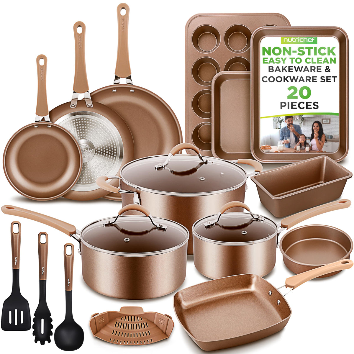 20-Piece Non Stick Induction Cookware Set K4459